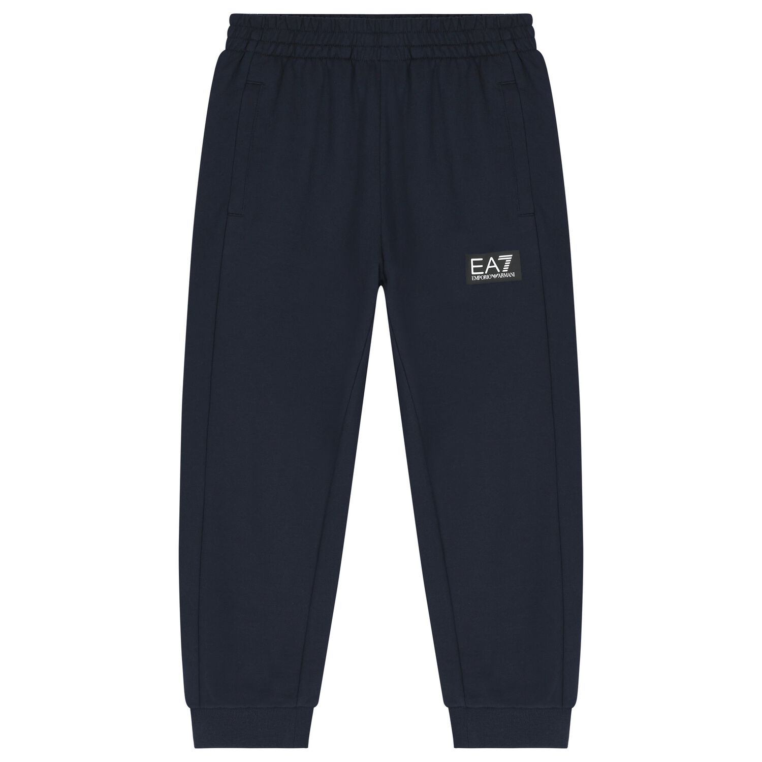 Boys Navy Blue Logo Joggers, 2, hi-res