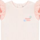 Baby Girls Ivory & Pink Logo Romper, 1, hi-res