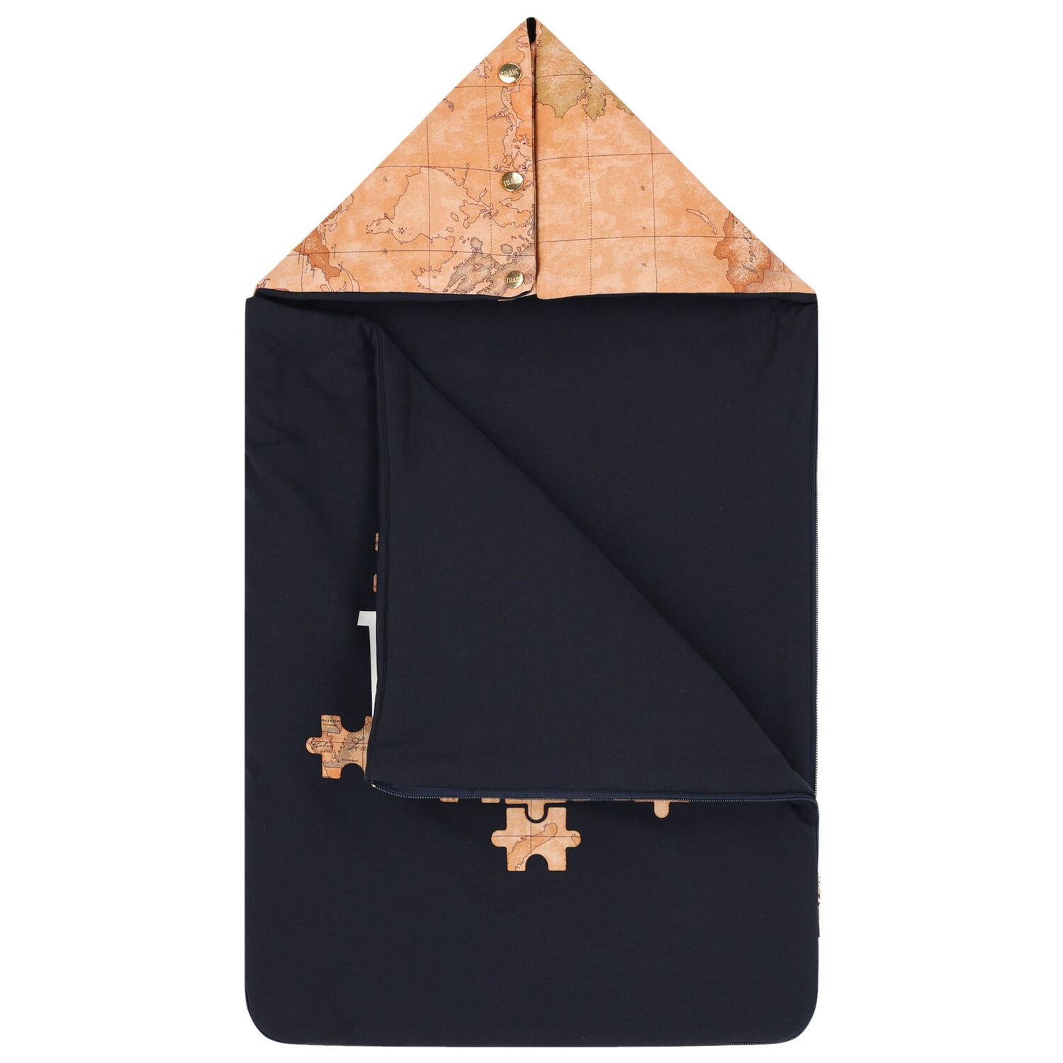 Navy Blue & Beige Geo Map Baby Nest, 1, hi-res image number null