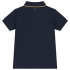 Boys Navy Blue Harry Polo Shirt, 1, hi-res