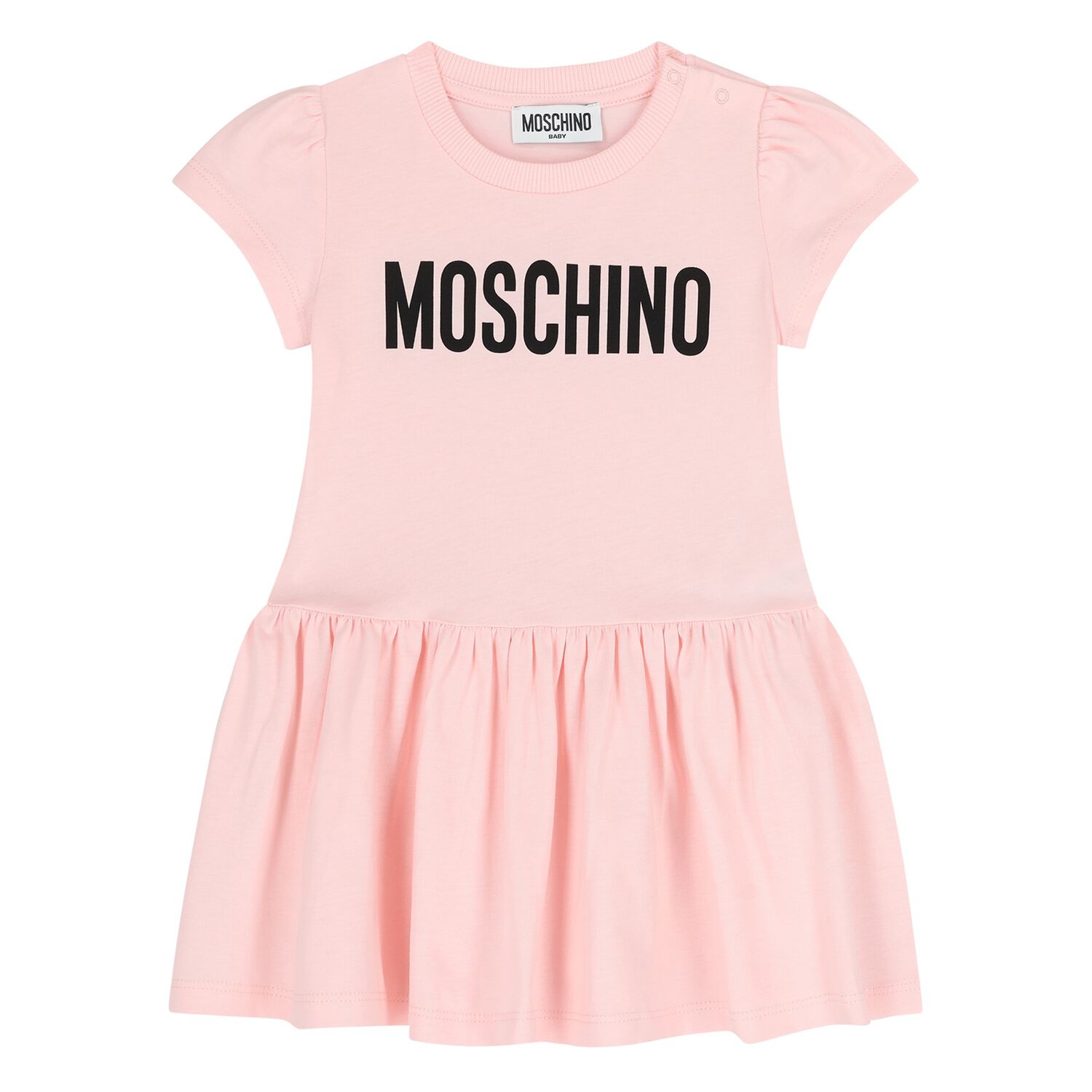 Younger Girls Pink Logo Dress , 1, hi-res