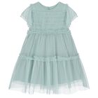 Girls Green Tulle Dress, 1, hi-res