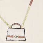 Girls Beige Faux Fur Bag Logo Dress, 1, hi-res
