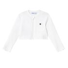 Younger Girls White Cardigan, 2, hi-res