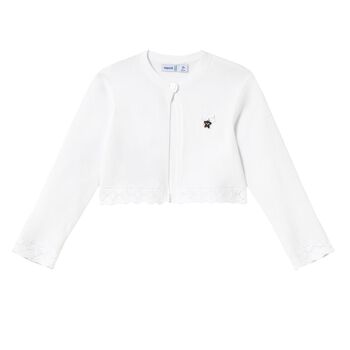 Younger Girls White Cardigan