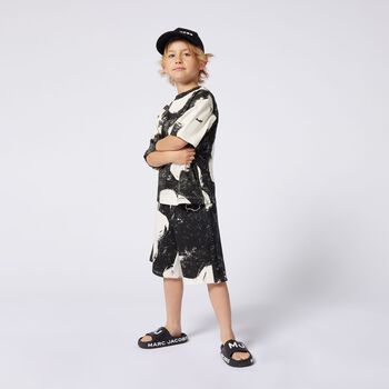 Boys Ivory & Black Shorts