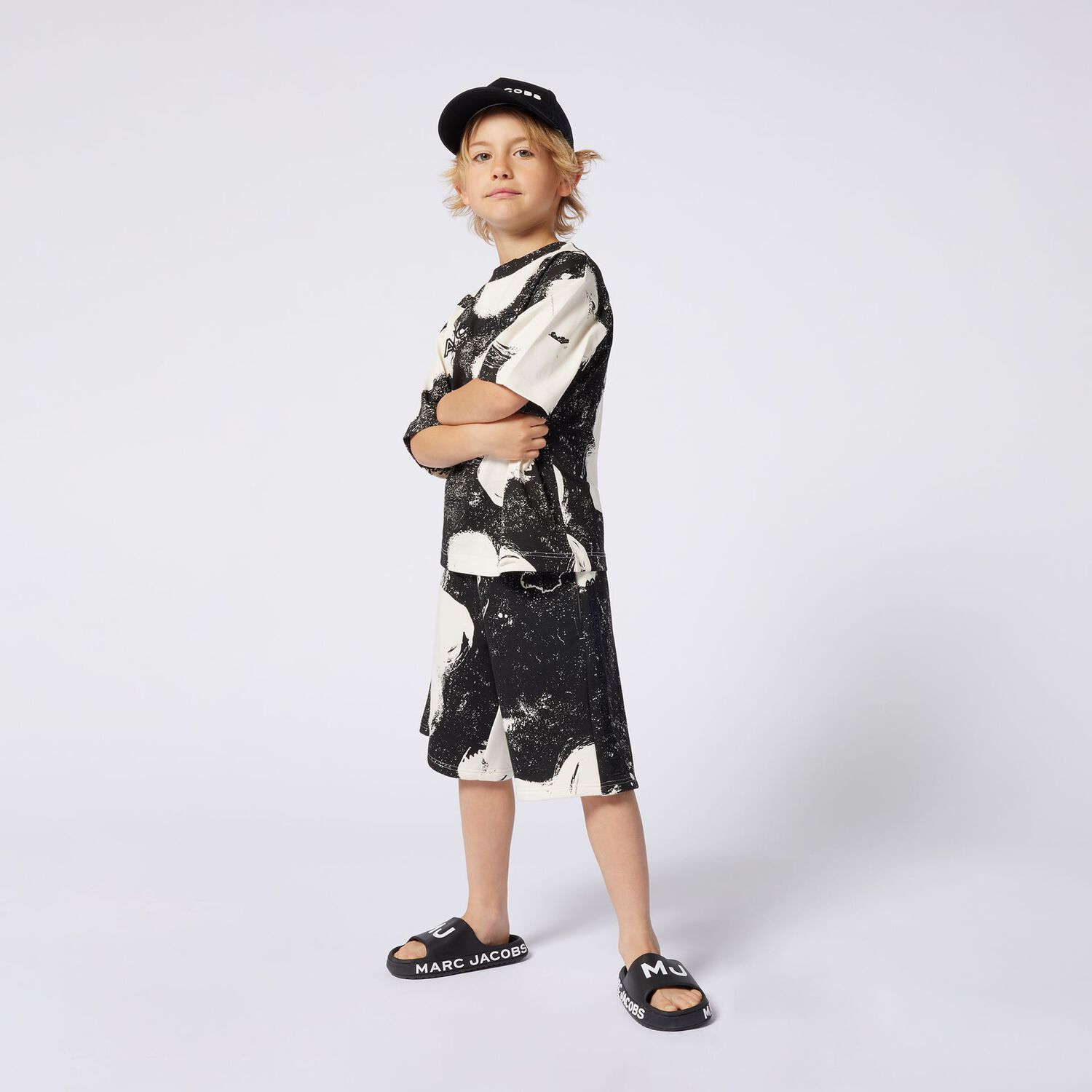 Boys Ivory & Black Shorts, 1, hi-res image number null