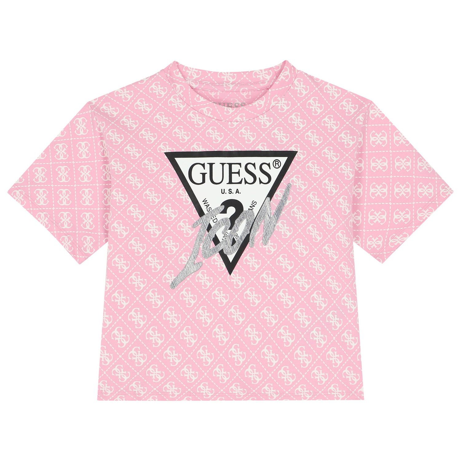 Girls Pink Logo T-Shirt, 2, hi-res