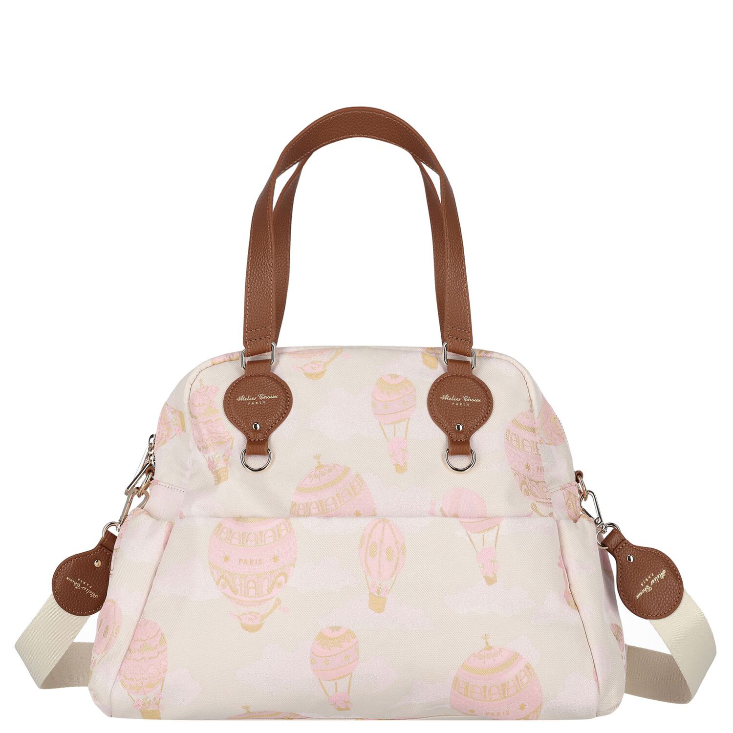 Baby Girls Pink Hot Air Balloon Jacquard Changing Bag, 2, hi-res image number null