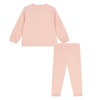 Younger Girls Pink Logo Tracksuit