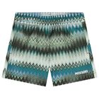 Boys Multi-Colored Zig Zag Swim Shorts, 1, hi-res