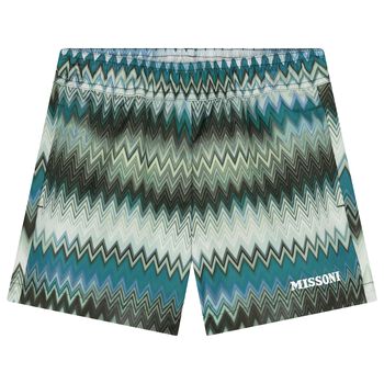 Boys Multi-Colored Zig Zag Swim Shorts