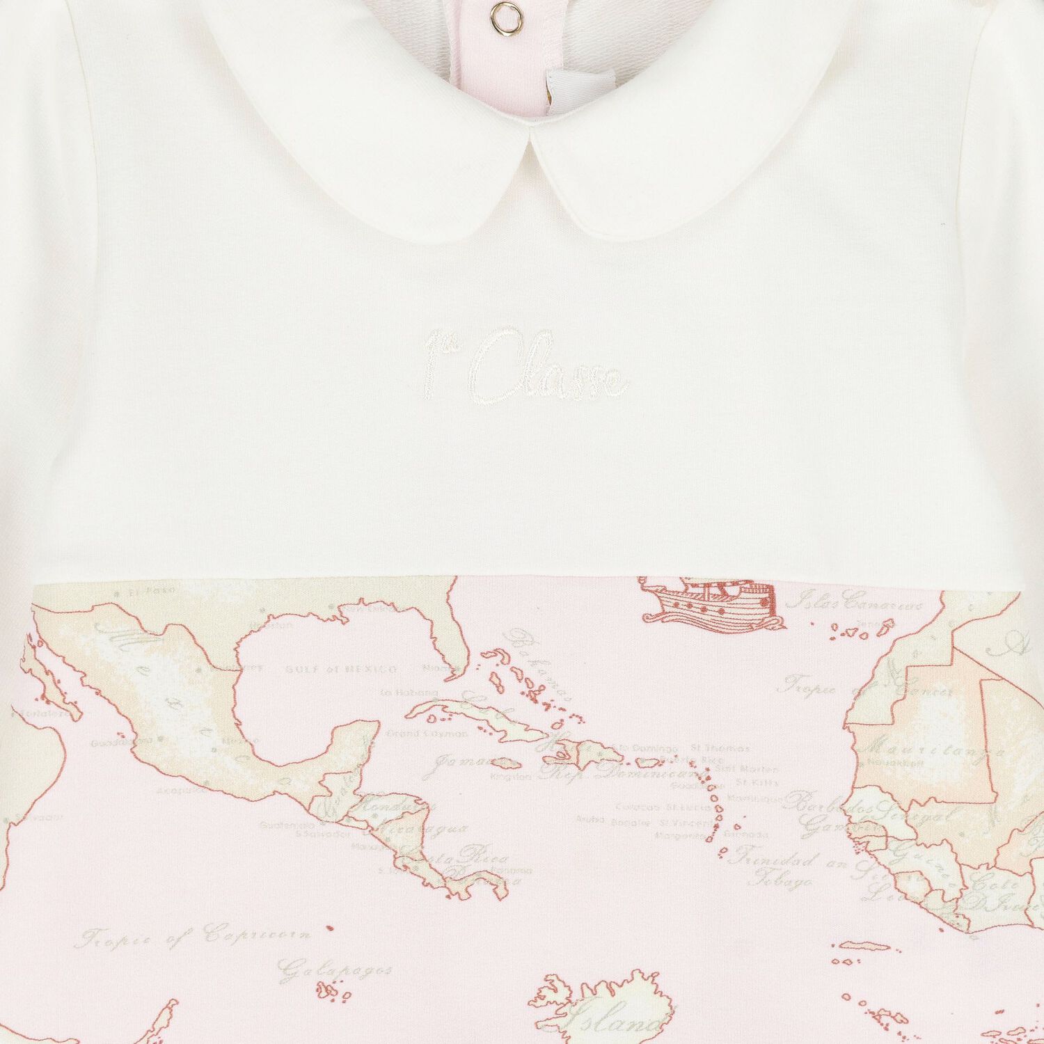 Baby Girls Ivory, Beige & Pink Geo Map Babygrow Gift Set, 1, hi-res