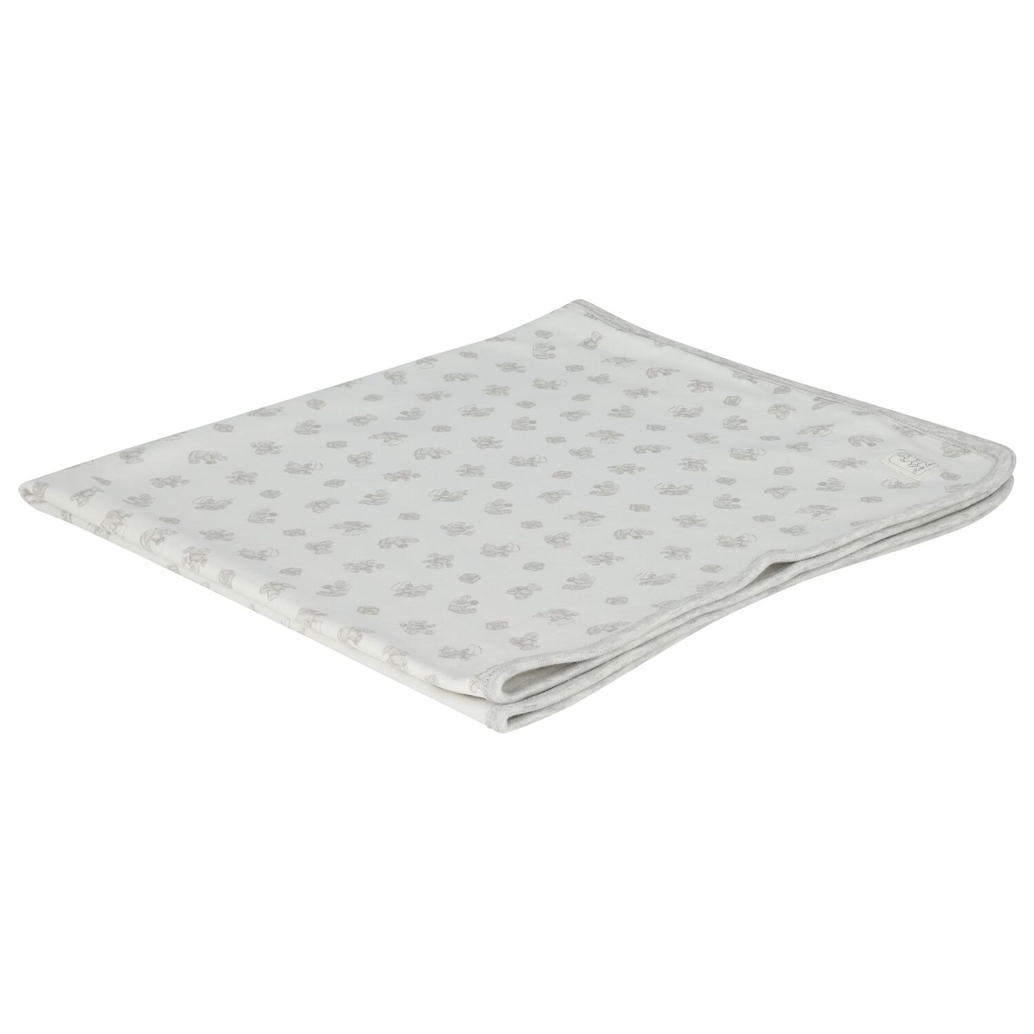 White & Grey Polo Bear Baby Blanket, 1, hi-res image number null