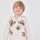 Boys Beige Hooded Tracksuit, 1, hi-res