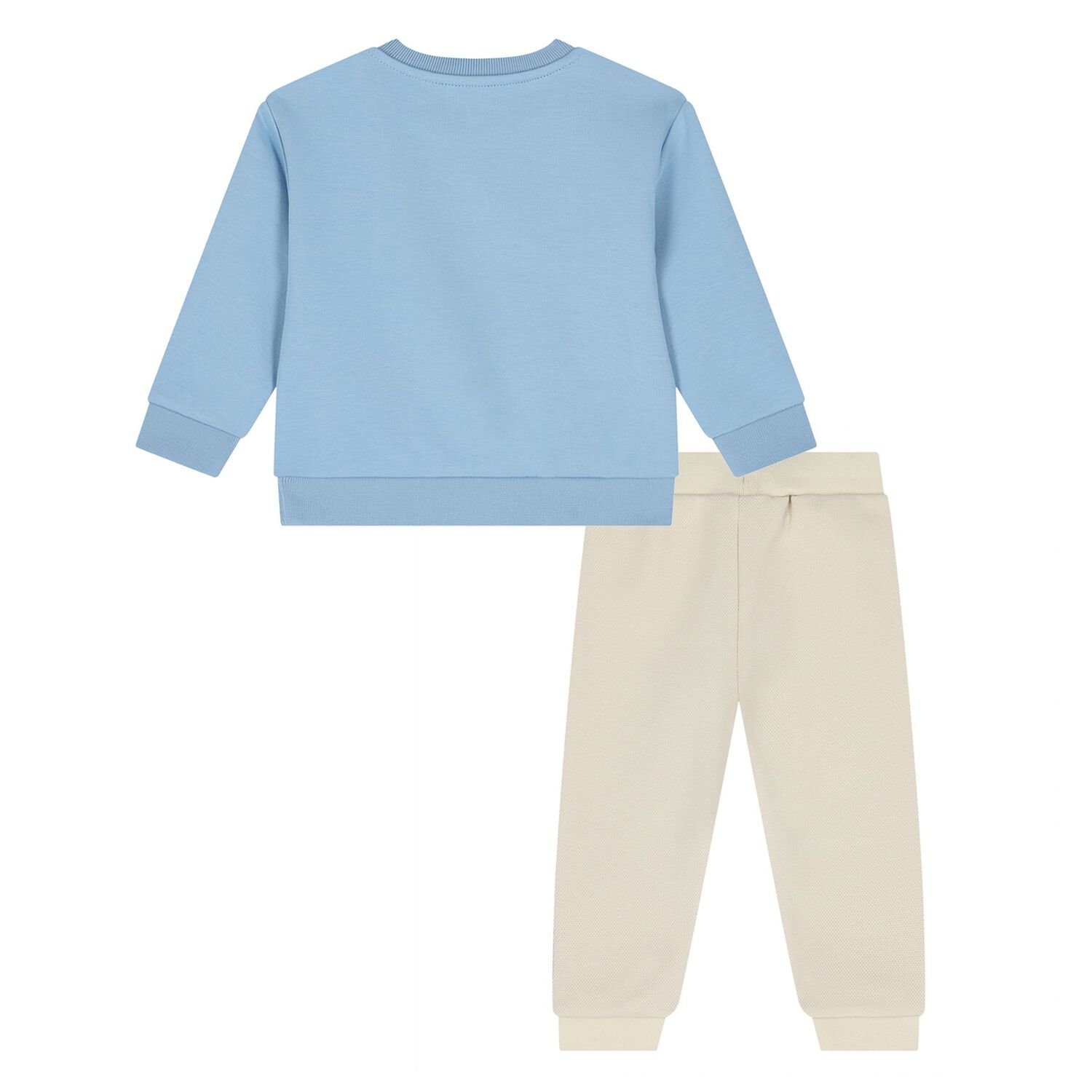 Younger Boys Blue & Beige Ikonik Karl Tracksuit, 1, hi-res