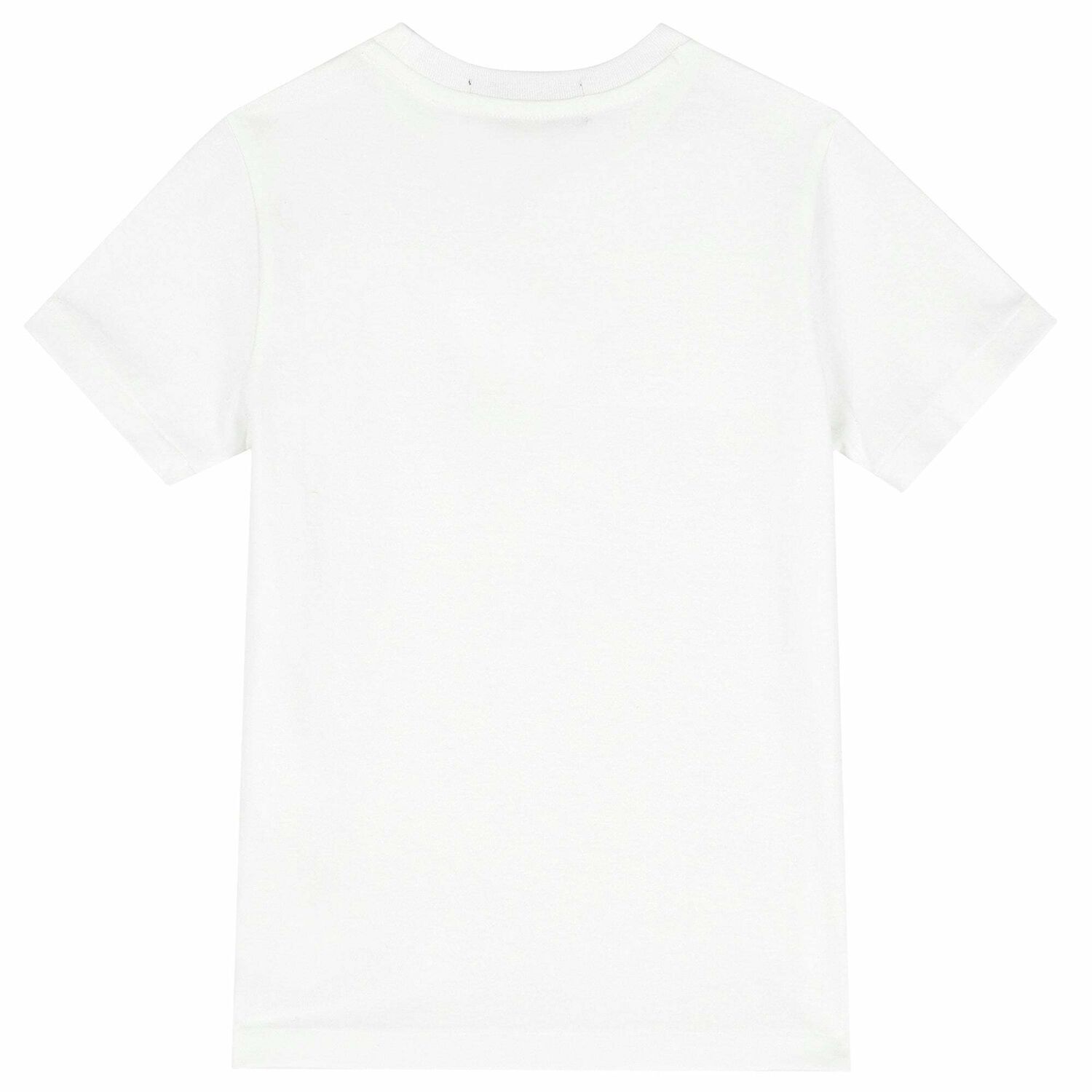 Boys White Logo T-Shirt, 3, hi-res