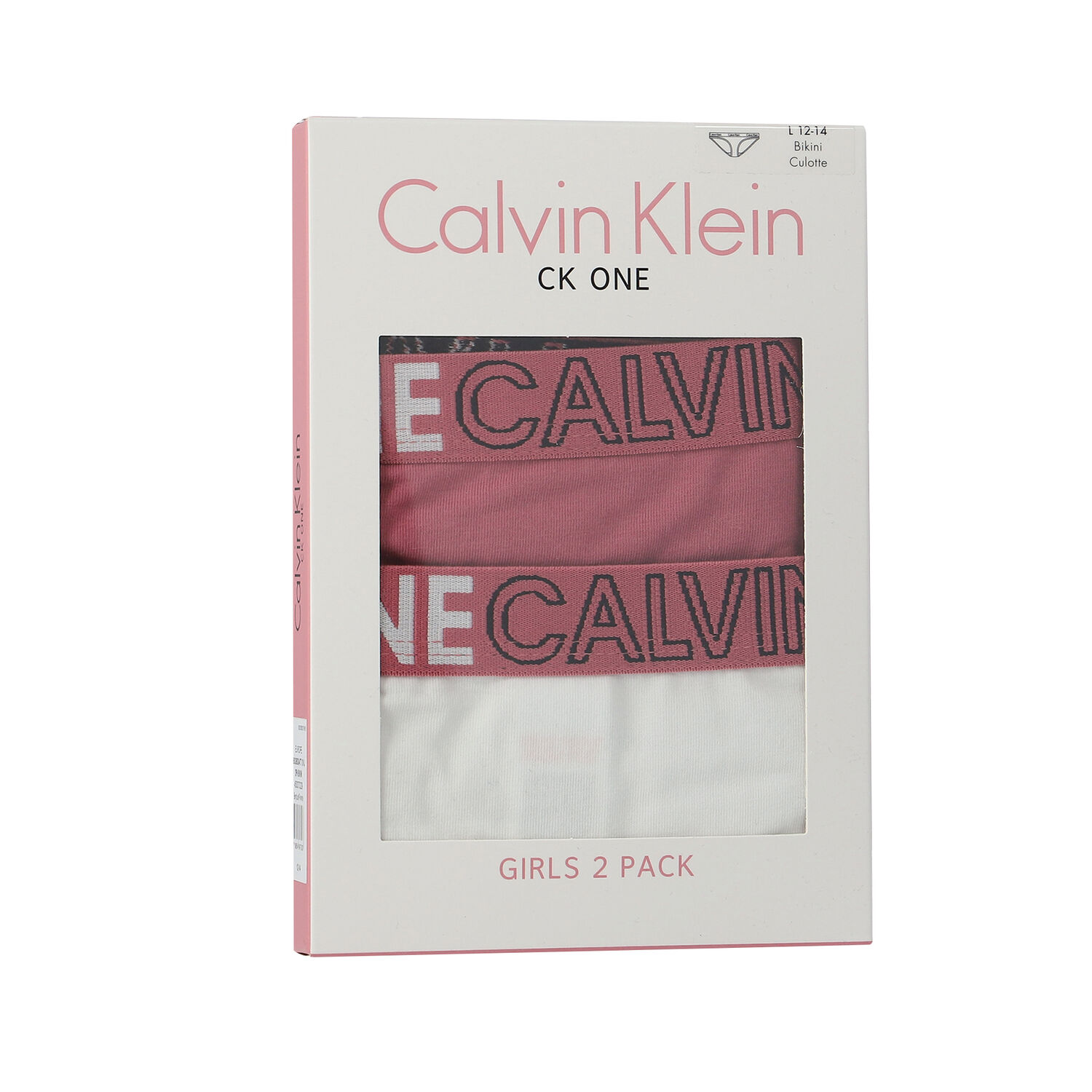 Girls Pink & White Bikini Brief (2-Pack), 1, hi-res image number null