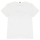 Girls White Logo T-Shirt, 2, hi-res