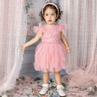 Baby Girls Pink Embellished Tutu Dress Set, 1, hi-res