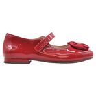 Girls Red Patent Leather Ballerina Shoes, 2, hi-res
