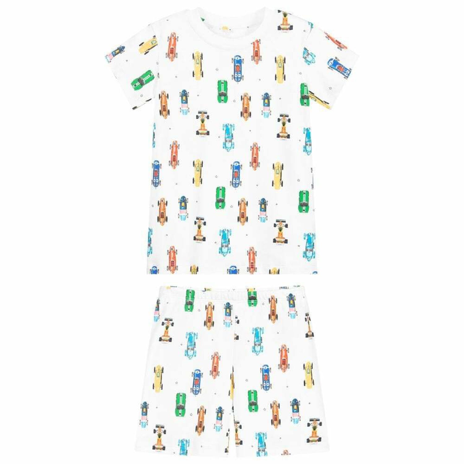Boys White Printed Pyjamas, 1, hi-res