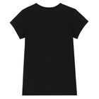 Girls Black Logo T-Shirt, 2, hi-res