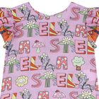 Girls Purple Logo Flower Top, 1, hi-res