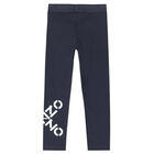 Girls Grey Logo Leggings, 1, hi-res