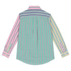 Boys Multi-Colored Striped Logo Shirt, 1, hi-res