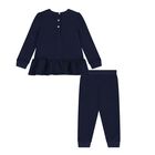 Baby Girls Navy Blue Teddy Bear Tracksuit, 1, hi-res