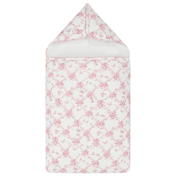 Baby Girls White & Pink Floral & Butterflies Nest