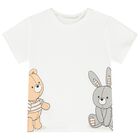 Baby Boys White & Brown Teddy Bear Shorts Set ( 2-Pack ), 2, hi-res