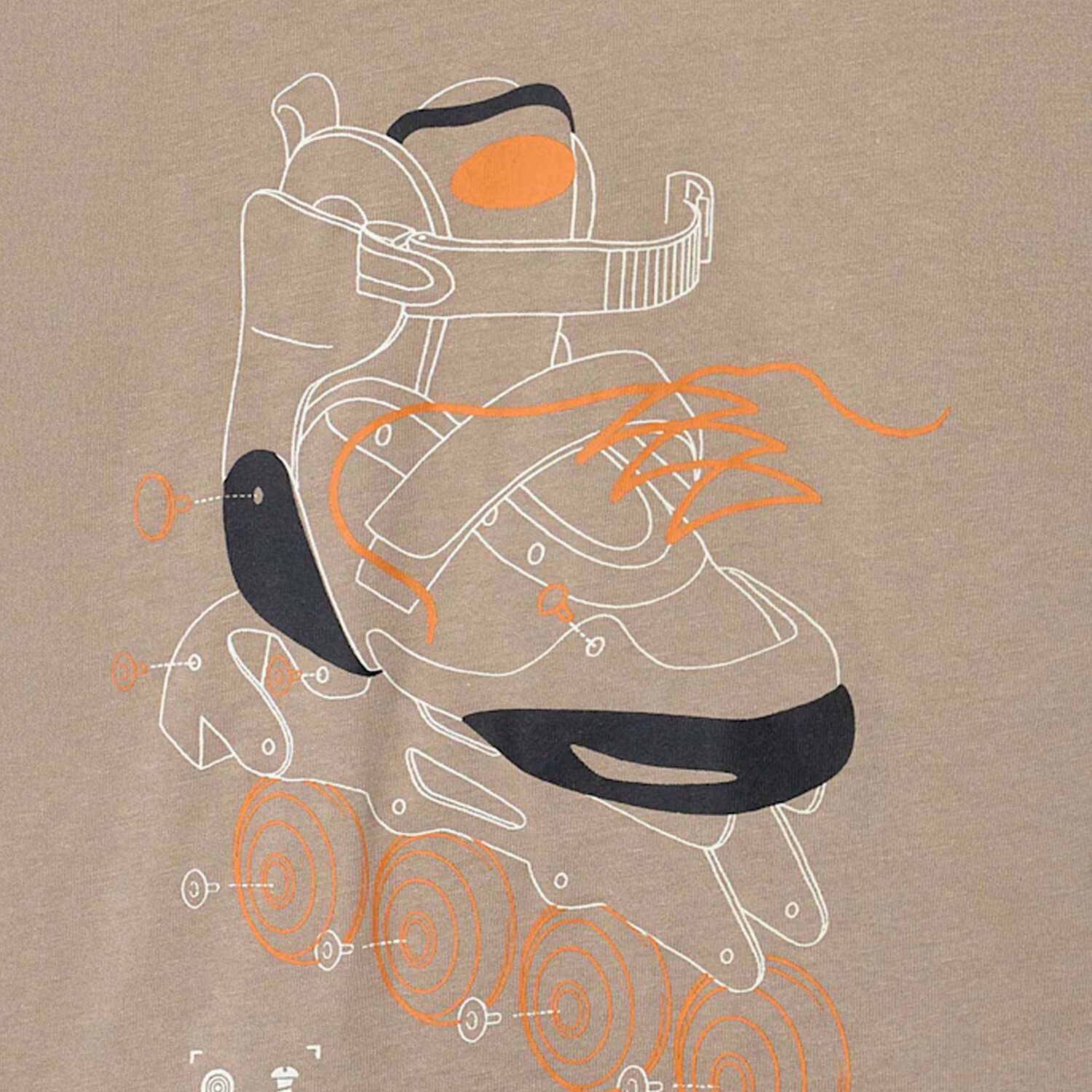 Boys Beige Roller Skates T-Shirt, 2, hi-res image number null