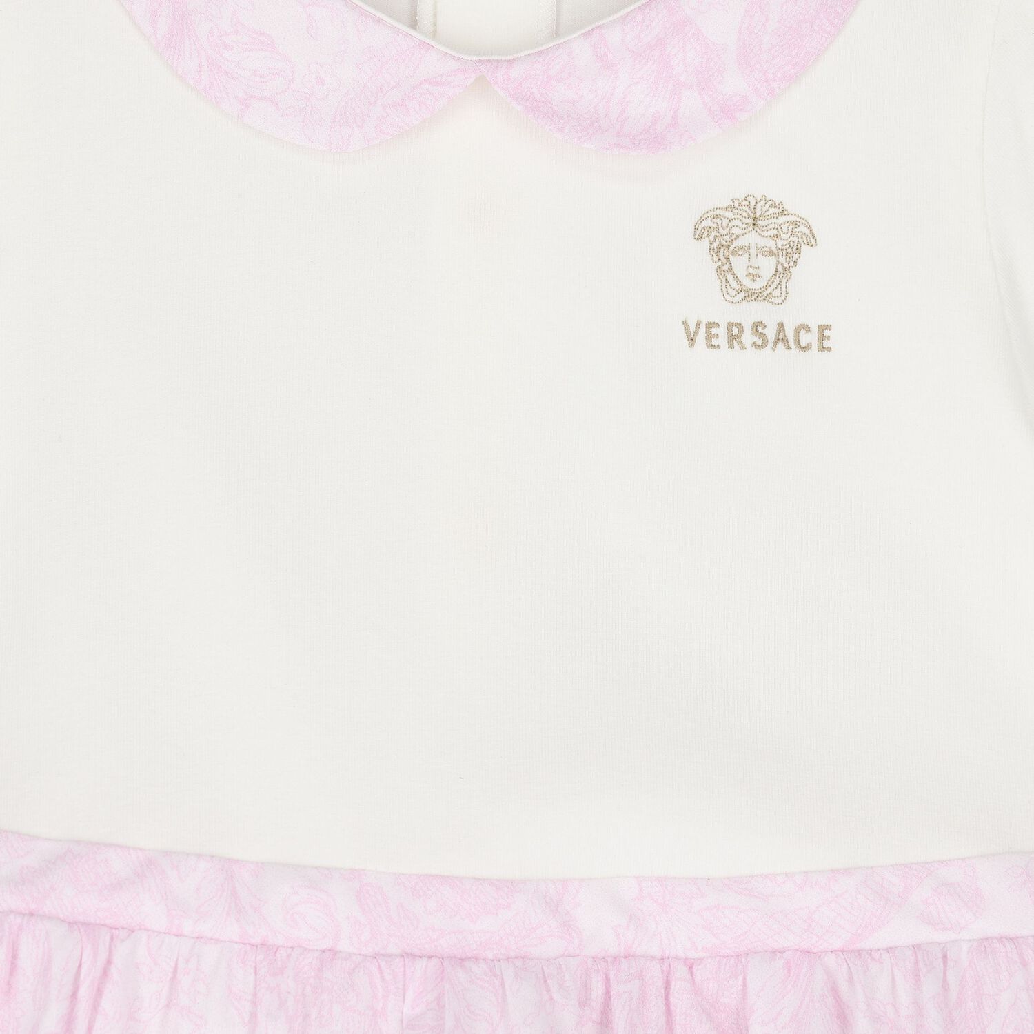 Baby Girls Ivory & Pink Whisper Barocco Dress, 1, hi-res