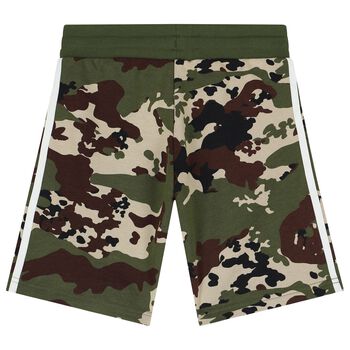Green Camouflage Logo Shorts