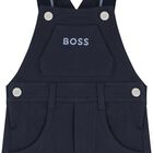 Baby Boys Navy Blue Denim Dungaree, 1, hi-res