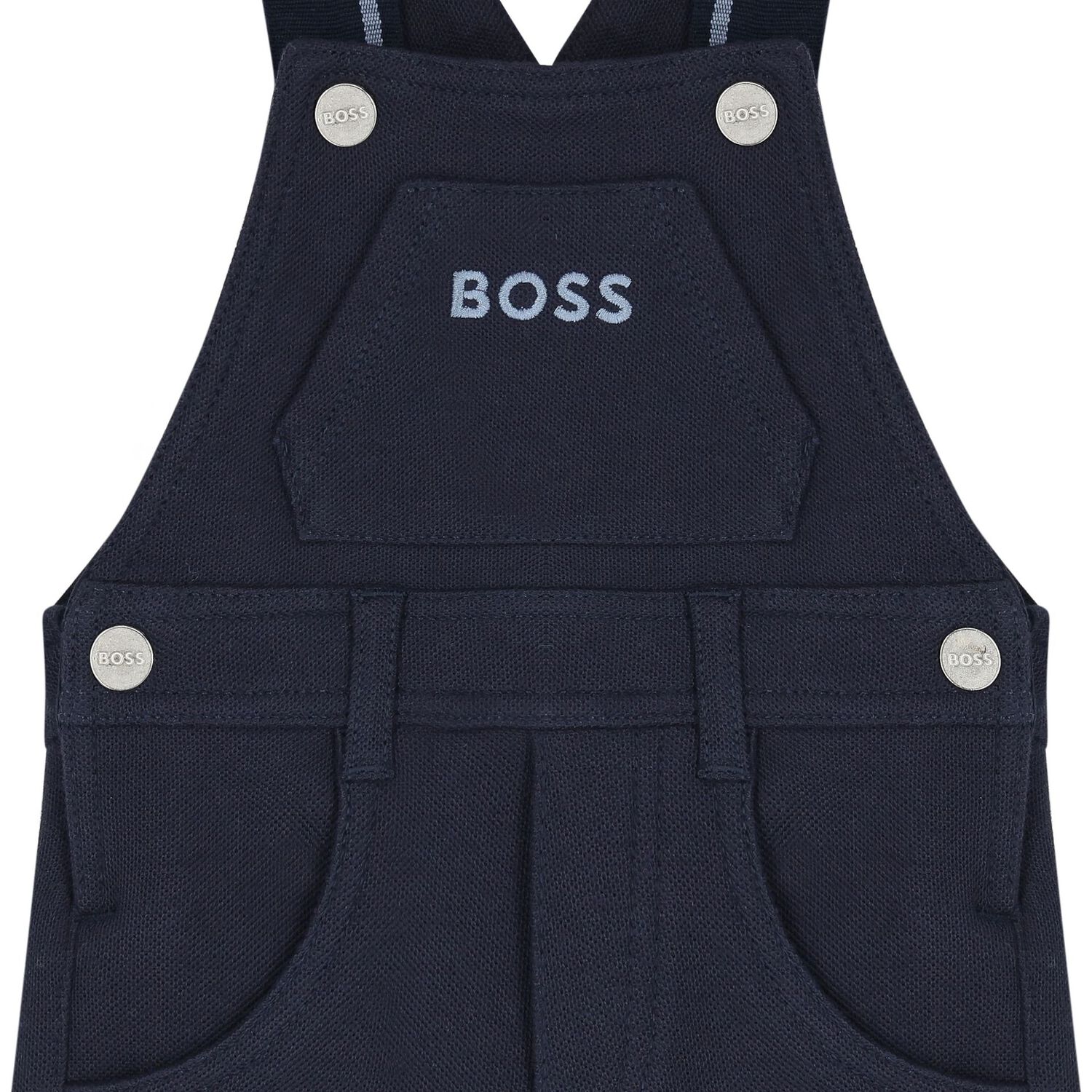 Baby Boys Navy Blue Denim Dungaree, 1, hi-res