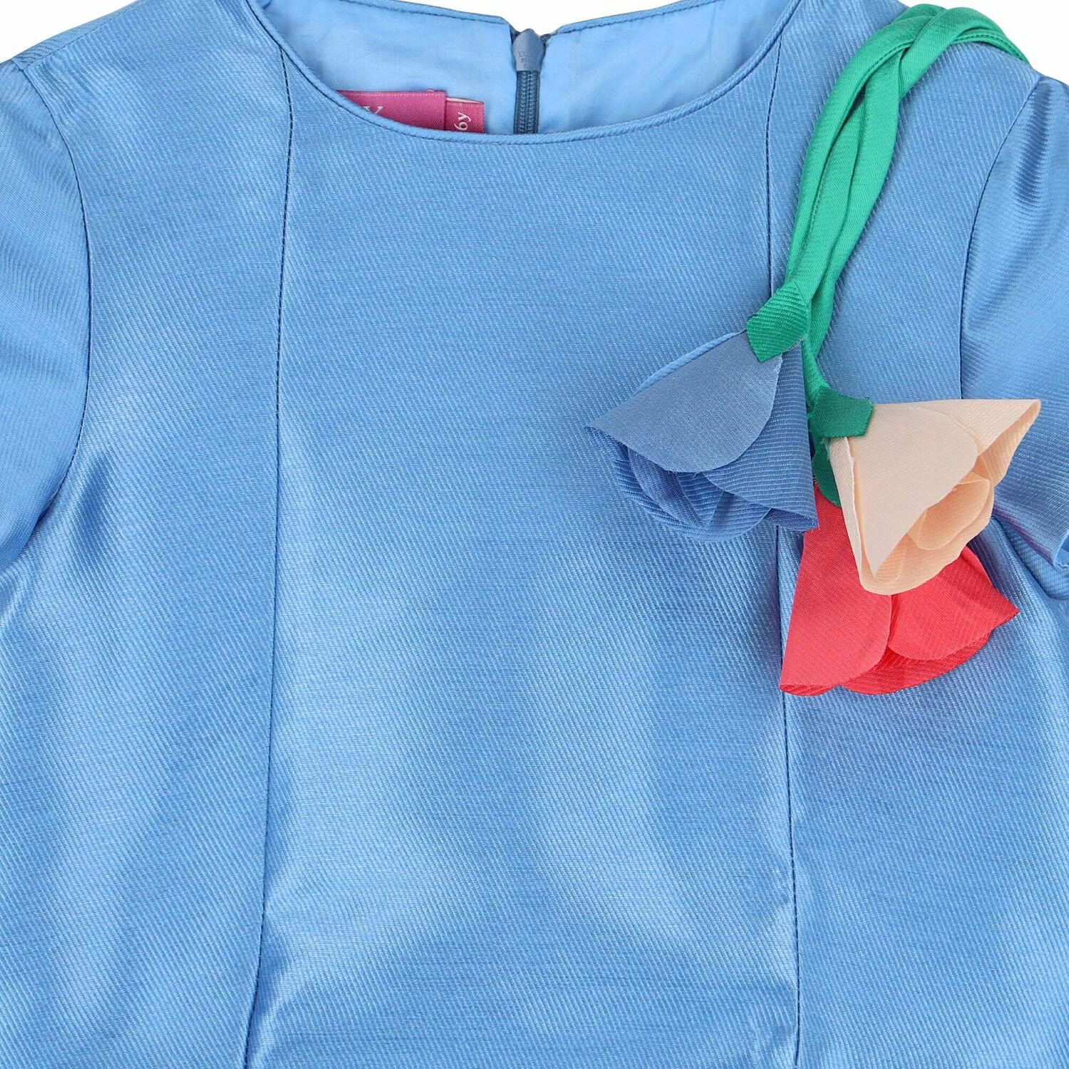 Girls Blue Floral Dress, 1, hi-res image number null