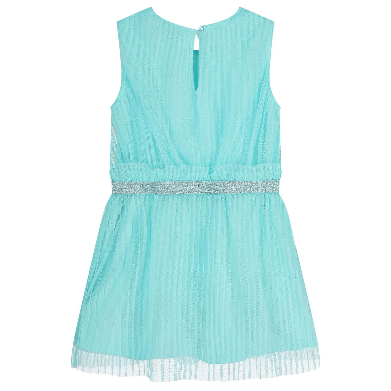 Girls Turquoise Tulle Dress, 1, hi-res