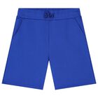 Boys Blue Logo Shorts, 2, hi-res