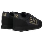 Black Logo Trainers, 1, hi-res