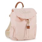 Girls Pink Canvas Backpack, 1, hi-res
