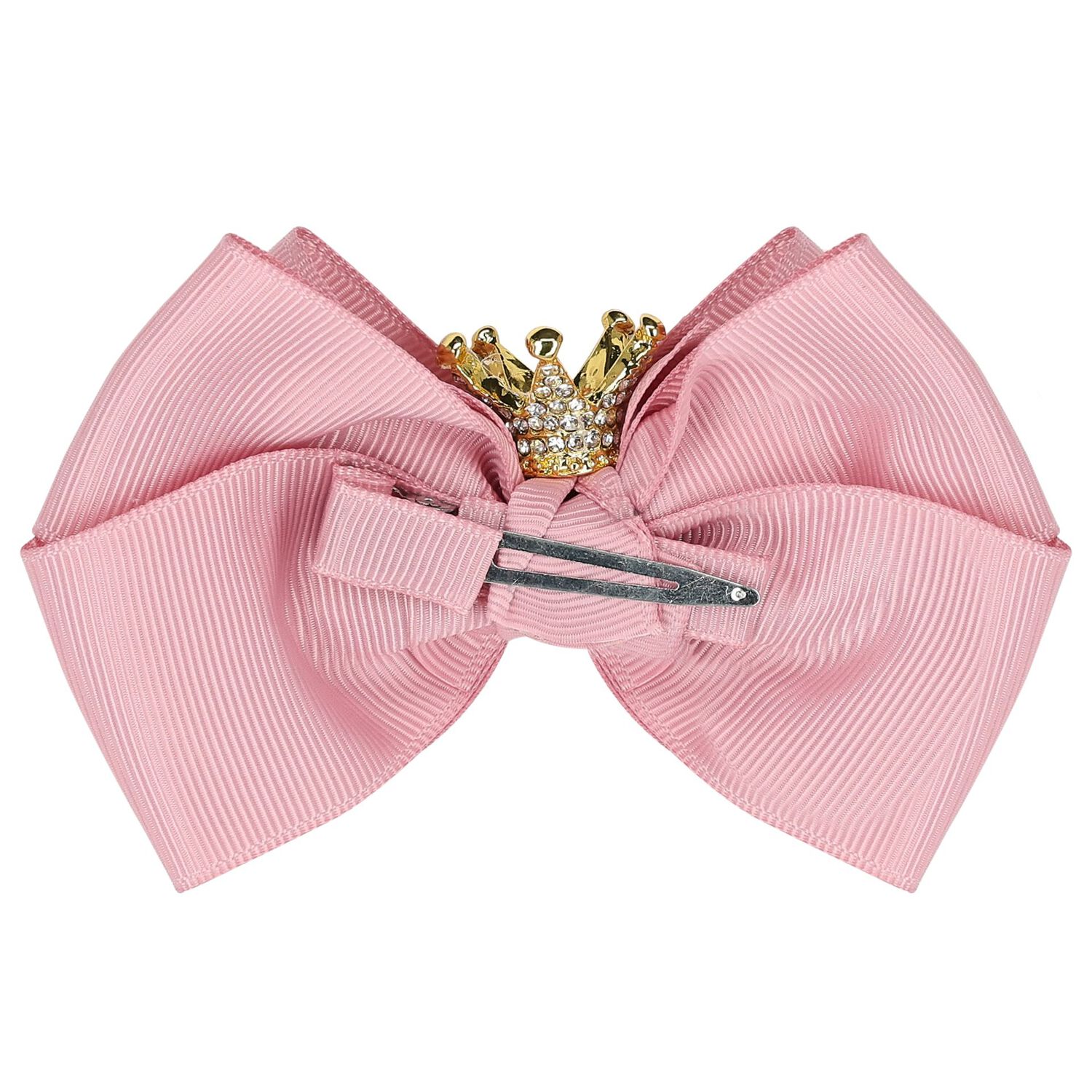 Girls Pink Bow Hairclip, 14, hi-res image number null