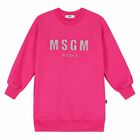 Girls Pink Logo Sweatshirt Dress, 1, hi-res