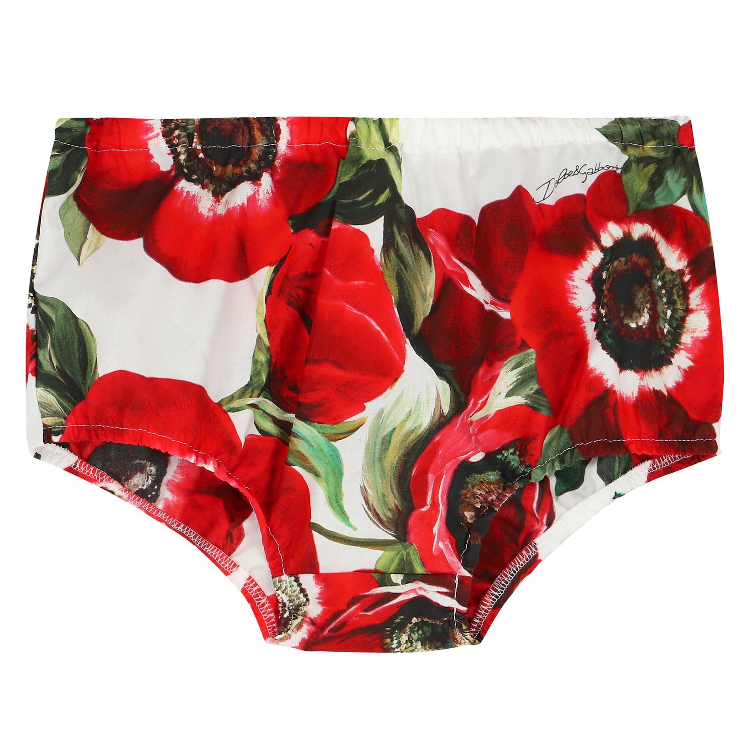 Baby Girls Red & White Floral Dress Set, 1, hi-res image number null