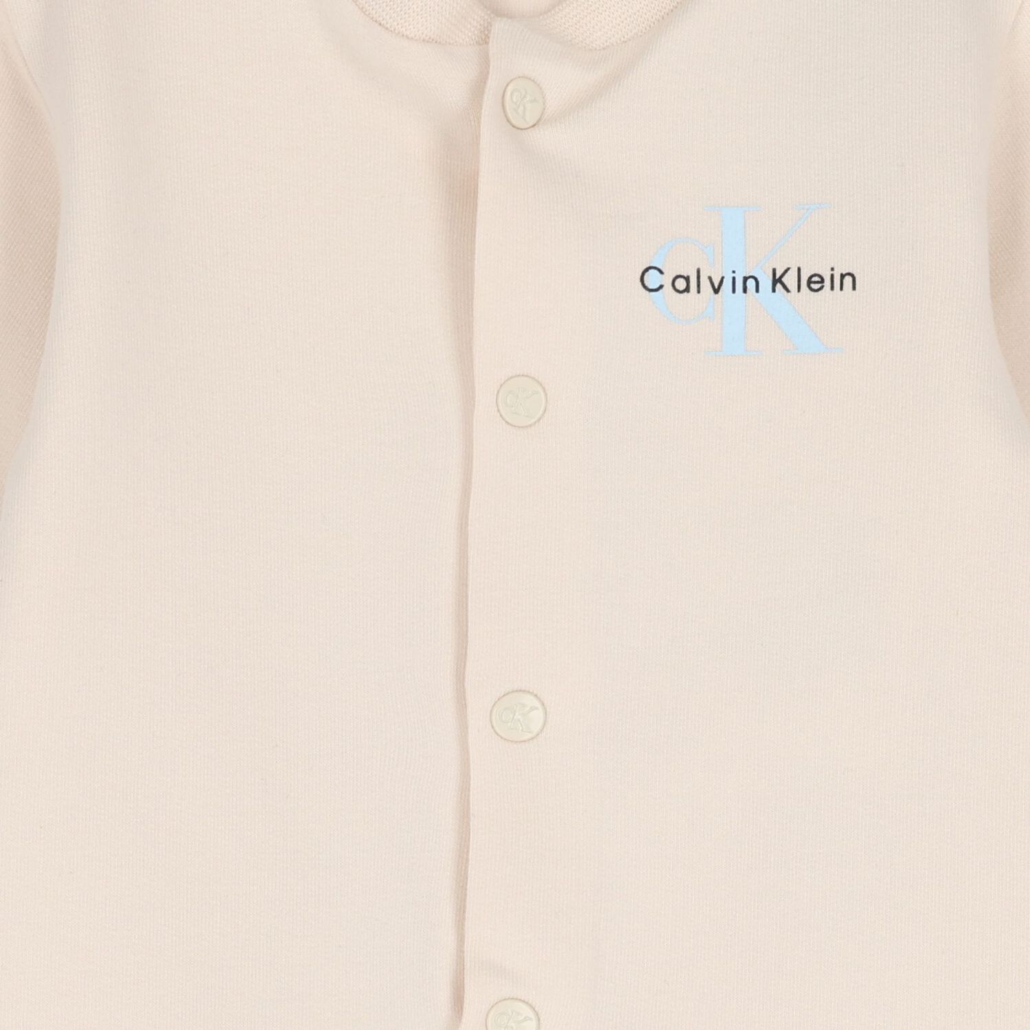 Baby Beige Logo Romper, 3, hi-res