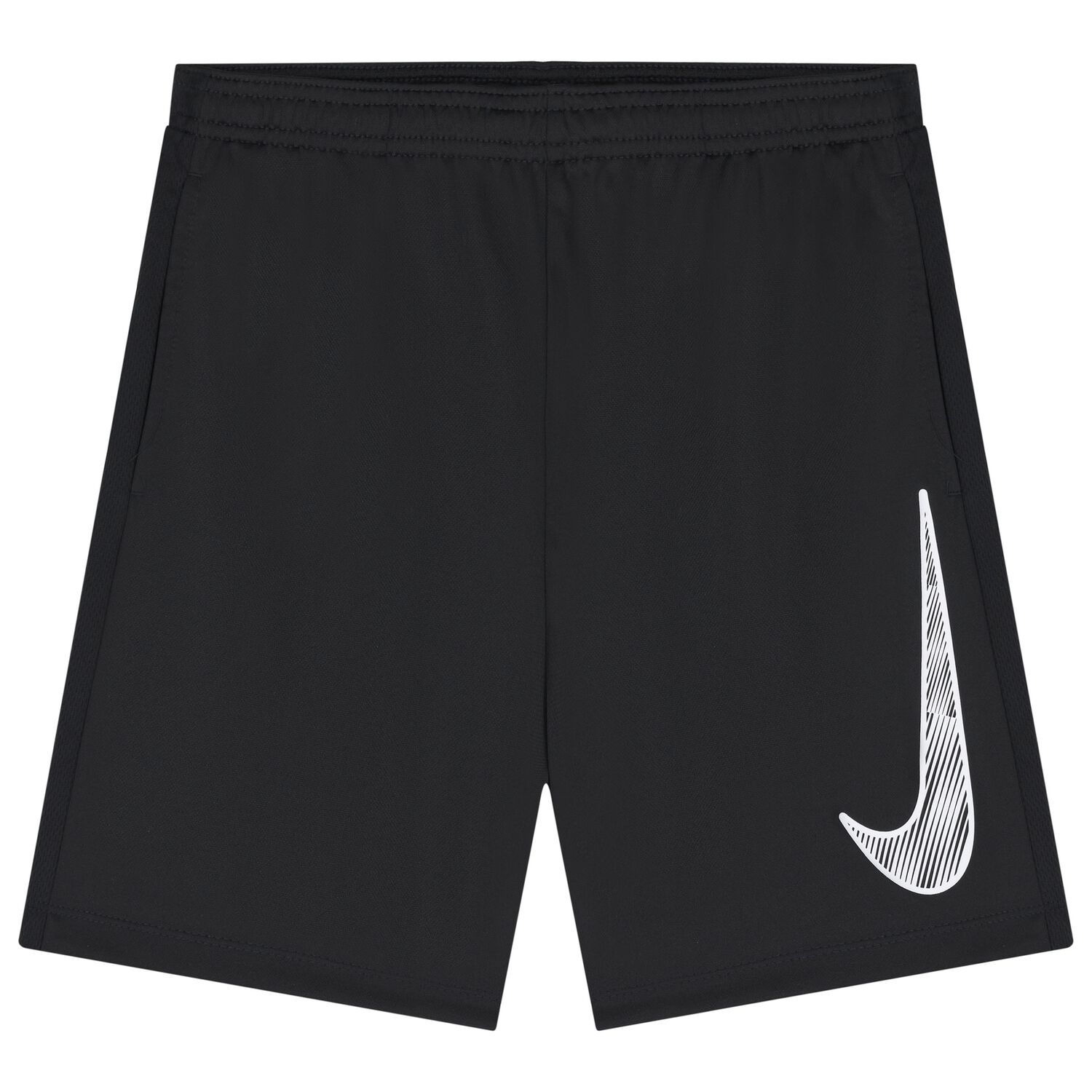 Boys Black Logo Shorts, 2, hi-res