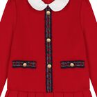 Girls Red Tartan Dress, 2, hi-res
