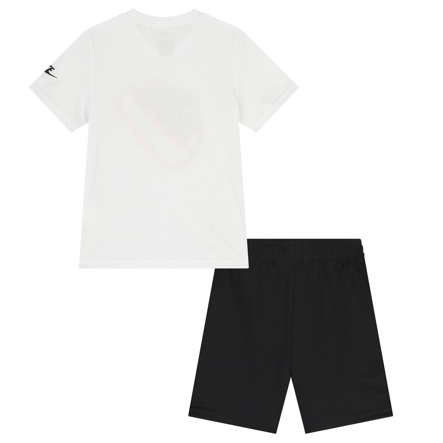 Boys White & Black Logo Shorts Set, 1, hi-res